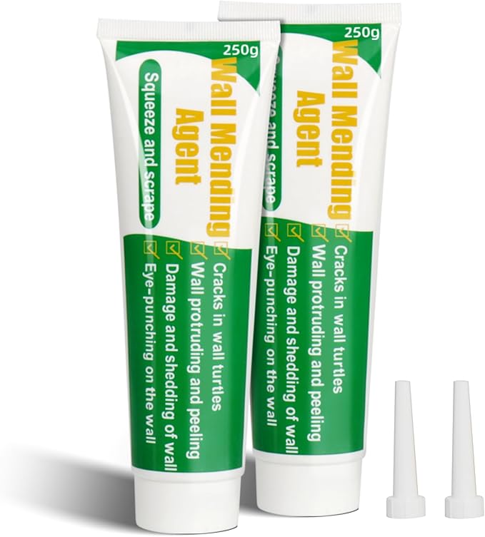 500g Wall Putty Hole Repair, Safe Wall Mending Agent, Drywall Repair Kit with Nozzle,Spackle for Drywall Paste, Easy to Fill Holes for Aluminum Metal Plaster Sheetrock Ceiling