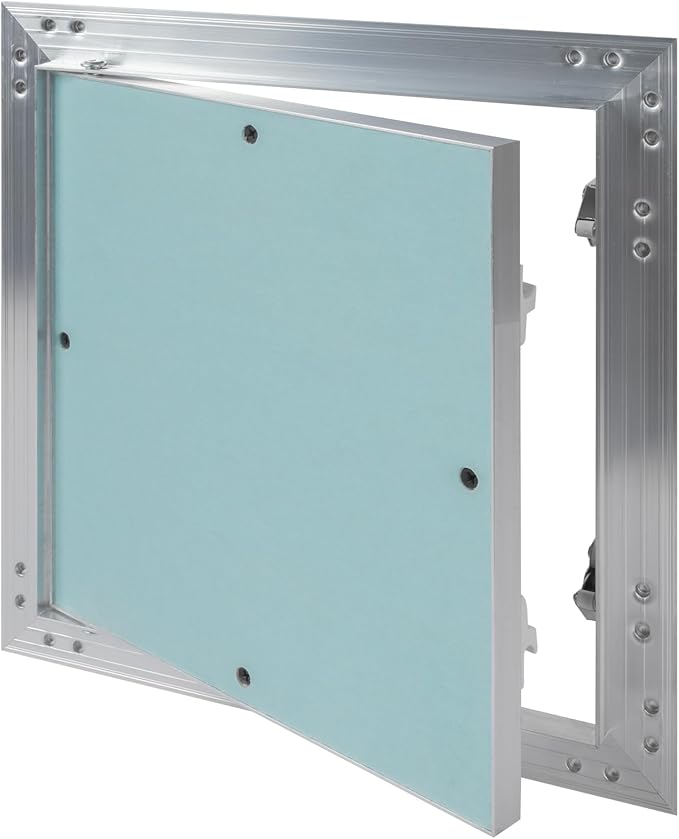 10" x 10" Inch Aluminum Drywall Access Panel - Service Shaft Door - Plumbing, Electricity, Heating, Alarm Wall Inspection hatch for Drywall - Bathroom Service Access Hole Cover