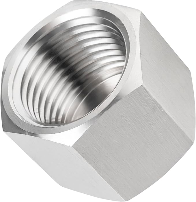 Stainless Steel 304 Hex End Cap 1/4" NPT Female Pipe Fitting 2pcs