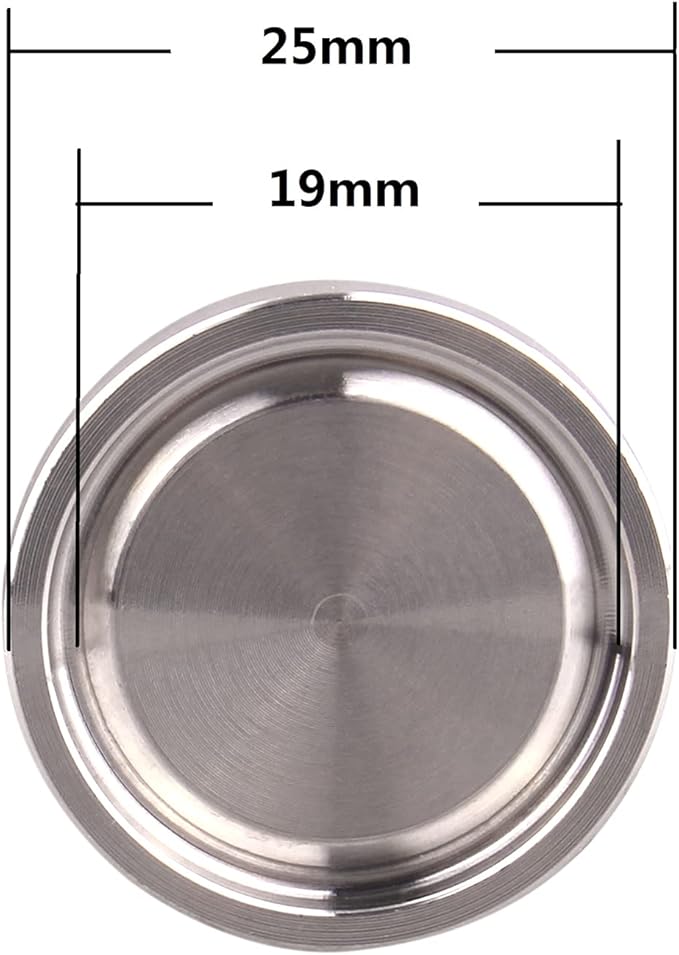 DERNORD 2 Pack Stainless Steel 304 Sanitary Fitting Clamp End Cap fits Tri-Clamp Ferrule Flange (3/4" （19mm） Tube OD)