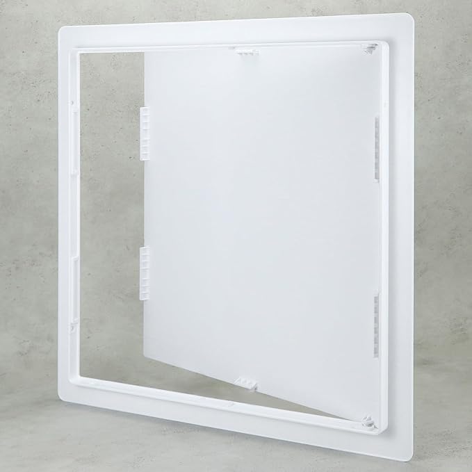 QWORK Access Panel for Drywall - 18x18 Inch Plastic Access Door, Removable Wall Access Panel Compatible with Plumbing & HVAC Systems