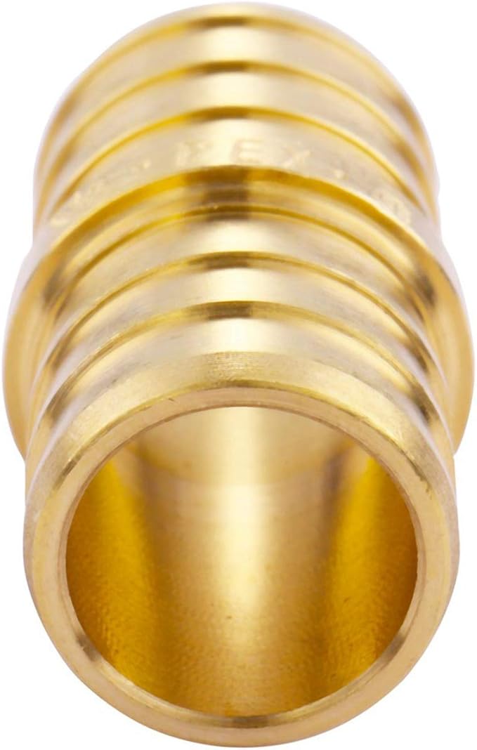 3/4 inch Straight Coupling PEX 3/4" (pack of 8) Lead-Free Brass Barb Crimp Pipe Fitting/Fittings