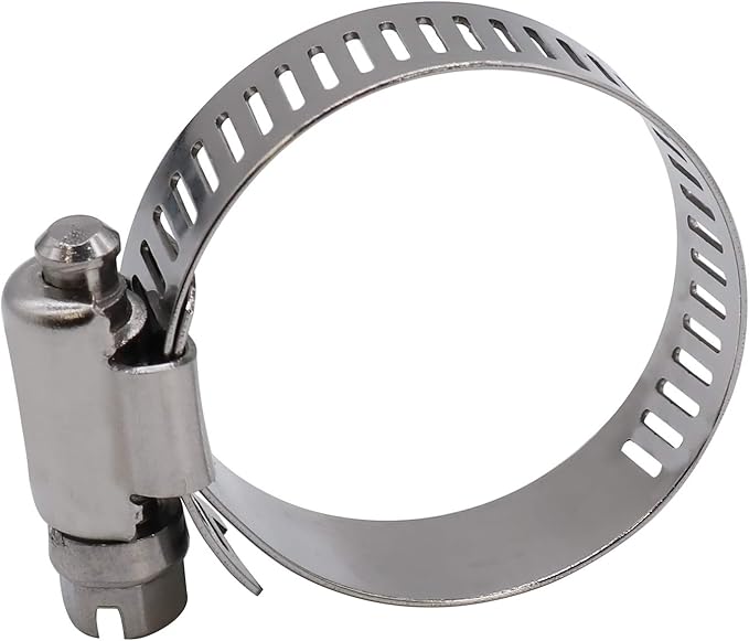 ROADFORMER 1" Worm Gear Hose Clamp - SAE 16 Size, Full Stainless Steel with 1/2" Band Width, Working Range 19mm - 38mm Hose Clamps, 10 Pack