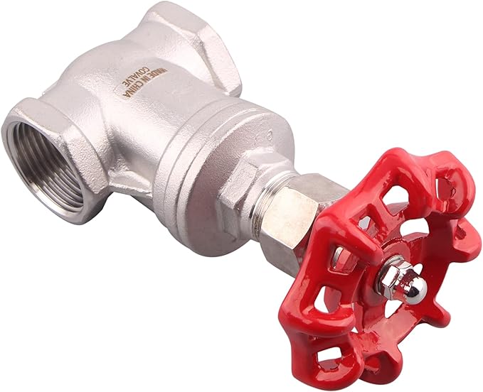 Heavy Duty Gate Valve - 1/2" NPT Stainless Steel Female x Female Thread Rotary Sluice Valve with Wheel Handle 200WOG For Water Oil Gas