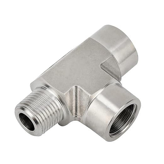 Metalwork 316 Stainless Steel Pipe Fitting, Street Tee, Male Run Tee, 1/2" NPT Male x 1/2" NPT Female x 1/2" NPT Female,1pc