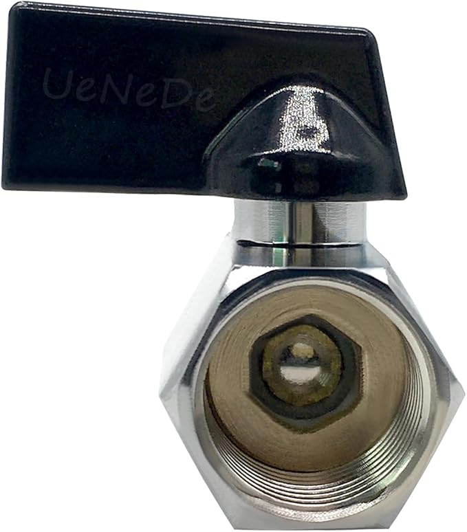 2PCS 3/8 Inch NPT Chrome Plated Brass Mini Ball Valve, 3/8" NPT Female to 3/8" NPT Male Thread Shut-off Valve with Operation Handle Pipe Threaded Fittings for Water/Oil/Gas