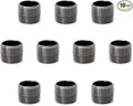 1"x1" Industrial Pipe, Home TZH 10 Pack Iron Pipe, Heavy Duty Pre-Cut Steel Pipe, Threaded Metal Pipe Nipple for Industrial Vintage Style DIY Project/Furniture/Shelving Decoration(1"x1"(closed), Grey)