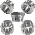 Beduan Brass Water Line Adapter G 1/2 to Compression 3/8 Reducer Hose Pipe Adapter Compression Fitting for Supply Hose Stop Valve Connector(Pack of 5)