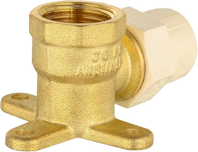(Pack of 2) EFIELD 1/2" CPVC Slip X 1/2" Female NPT Brass Drop Ear Elbow, No Lead Brass,(PEX1807506-2PCS)