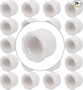 20PACK 3/4 Inch Female PVC Pipe End Cap 3/4 Inch Female Threaded Plug Adapter, SCH 40 PVC Pipe threaded Cap Fitting for Plumbing Water Line, White
