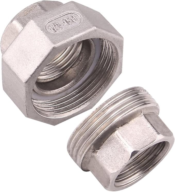 Cast Pipe Fittings Union - 1/2" NPT Female Fitting Stainless Steel 304, Class 150