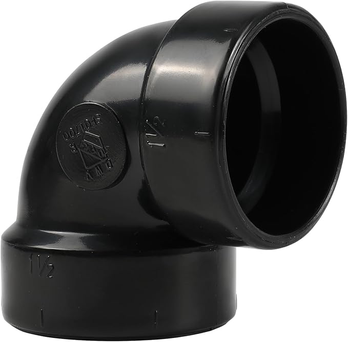 10-Pack EFIELD 2 in. ABS DWV 90-Degree Hub x Hub Vent Elbow Fittings
