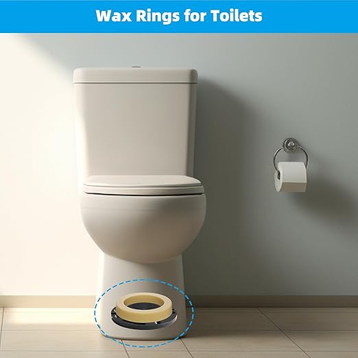 Hibbent 2 Pack Toilet Wax Ring, Thick Toilet Bowl Wax Ring Gasket for Toilet Bowl, Polyethylene Flange- Gas, Odor and Watertight Seal, Fits 3-inch and 4-inch Waste Line