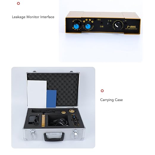 Water Leak Detector, Underground Water Pipe Leakage Monitor with Digital Display & Earphone & Carrying Case for Water Leakage Detection Construction Pipelines (US Plug)