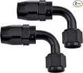 EVIL ENERGY 12AN Hose End Fitting 90 Degree Swivel for CPE Braided Hose Black 2PCS