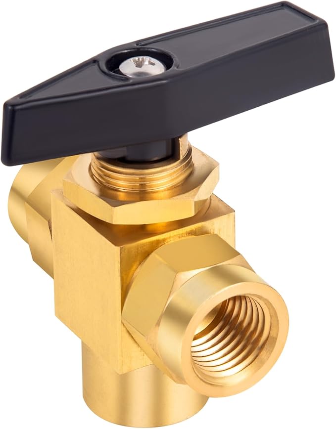 Heavy Duty Brass Instrument Replacement Control Needle Valve 1/4" Npt Female X 1/4" Npt Female