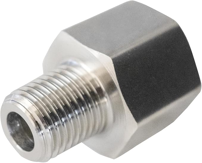 Stainless Steel 304 1/4" NPT Female x M12*1 Male Thread Adapter Metric Convert NPT Pipe Fiiting 1pc