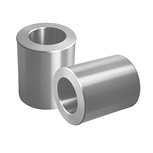 Stainless Steel Reducer Bushing, Screw Standoff Metal Spacer 1/2" to 1/4" Steel Reducer Standoff Bushing Adapters for 1/4"&M6 Screws Bolts and Rods, Round Metal Stainless Steel Spacer Set of 10