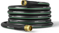 GreatBuddy Garden Hose 50ft, 5/8" Water Hose Heavy Duty, Flexible, Lightweight Hybrid Hose, Burst 600 PSI with Solid Brass Male to Female Fittings Leakproof Hose for Backyard, Garden