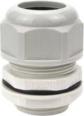 XHF 20 Pcs 1" IP68 Strain Relief Nylon Cord Grip Waterproof NPT Cable Glands Adjustable UL Listed and RoHS Compliant (Grey)
