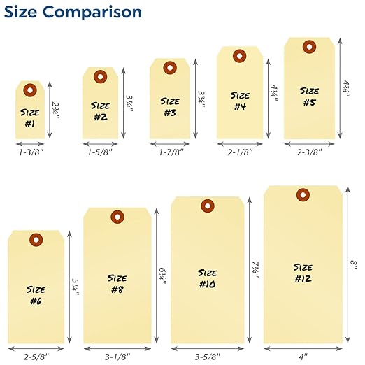 SmartSign Numbered Alteration Tags | 3.125" x 6.25" Manila Stock, Pack of 500