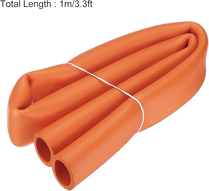 uxcell Foam Tubing for Handle Grip Support, Pipe Insulation Outside Pipe Lagging, 36mm(1 7/16") ID 48mm(1 7/8") OD 1m Orange