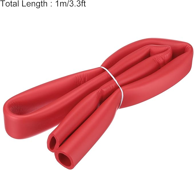 uxcell Foam Tubing for Handle Grip Support, Pipe Insulation Outside Pipe Lagging, 24mm(0.9") ID 34mm(1 5/16") OD 1m Red