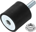 uxcell M6 Rubber Mounts, 1Pcs 25x25mm(DxH) Rubber Cylindrical Anti Vibration Isolator Shock Absorber with Lock Nut for Car Bobbin Generator Air Compressors