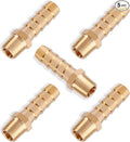 5pcs Brass Hose Barb Fittings 5/16 Inch Barb to 1/8 Inch NPT Male Thread Air Hose Fittings Adapter Connector Water Fuel Air Line Fittings 5/16” × 1/8” NPT Brass Fittings