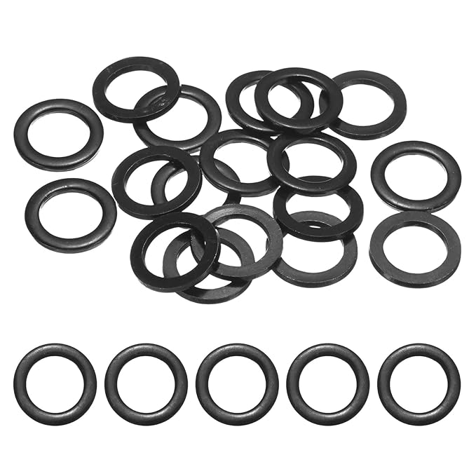 20-Pack M12 Flat Washers, Metric 20mm OD 2mm Thick 304 Stainless Steel Washers for Bolts Screws Nuts for Automotive/Machinery/Furniture, Flat Metal Washers [Black Galvanized]