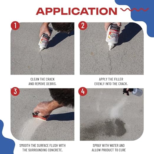 Magic Crack Filler 2.5LB Concrete Slab Gray, for Filling in Concrete Cracks on Driveways, Walkways and Patios. Installs Easily Dry Granular No Mess and DIY (Gray, 1)
