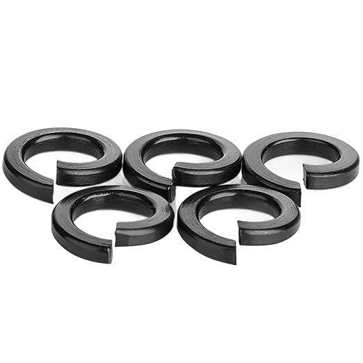 M10 Black Split Lock Washer, 18-8 (304) Stainless Steel Black Coating Spring Lock Washer 100PCS