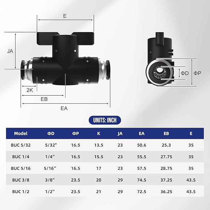 1/4 Push To Connect Valves,Pneumatic 1/4 Air Control Valve,Quick Push To Connects Fittings,Throttle Flow Speed Controller