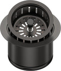 Kitchen Extended Garbage Disposal Flange Strainer Stainless Steel Assembly Kit with Basket Strainer and Drain Stopper for 3 1/2 Inch Standard Sink Drain, Deep Sink Flange for Disposer, ORB Brushed