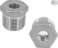 Stainless Steel Reducer Hex Bushing, 1" Male NPT to 1/4" Female NPT,Reducing Adapter Cast Pipe Fitting