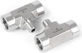 2 piece,NP1/2 Female - NPT1/4 Male - NPT1/2 Female tee, 3Way Connector, Fabricate of 304 Stainless Steel.