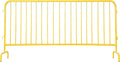 Interlocking Steel Barricade, 7.5 Ft. Heavy Duty Galvanized Metal Barricade, Interlocking Steel Road Barriers with with Bridge Feet Base, for Crowd Control Event Fencing Indoor/Outdoor, Yellow
