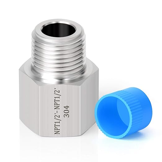 TAISHER 5PCS Forging of 304 Stainless Steel Fitting, Reducer Adapter, 1/2-Inch Male Pipe x 1/2-Inch Female Pipe