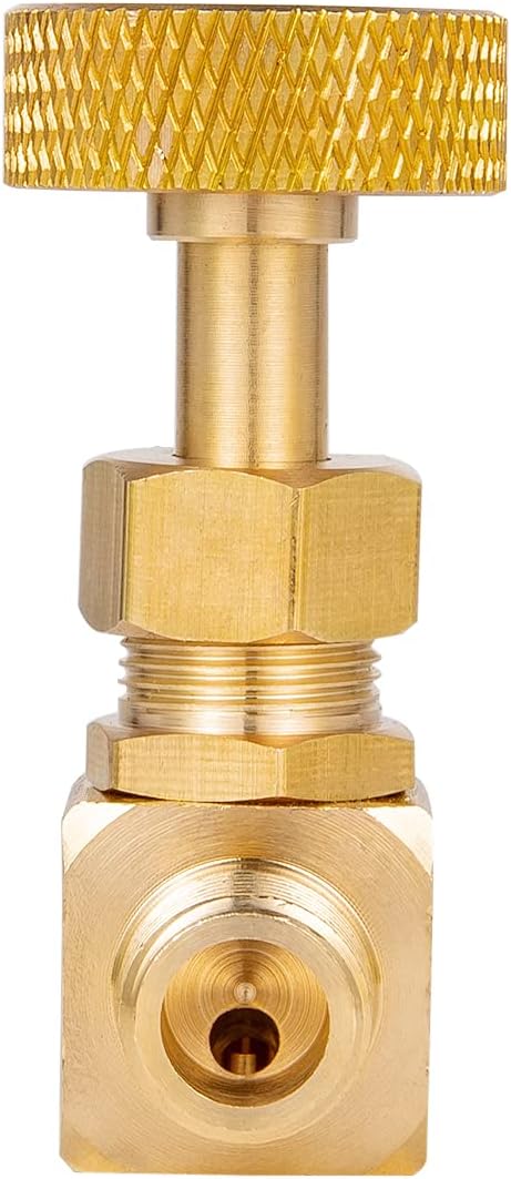2 Piece Heavy Duty Brass Instrument Replacement Control Needle Valve 1/4" Npt Male X 1/4" Npt Male Connection