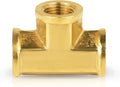 100-PCs HeSun Brass Pipe Fitting, 1/8" x 1/8" x 1/8" NPT Female Thread Tee