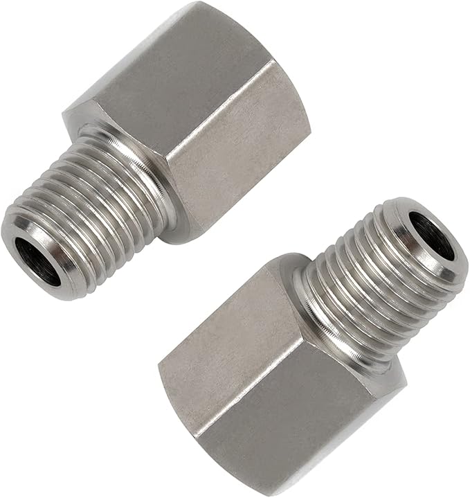 Metalwork 304 Stainless Steel Pipe Fitting，Converter Adapter, G 1/2" Male Thread x 1/2" NPT Female, 2 Pcs