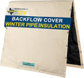 Backflow Preventer Cover Insulated (5˚F) - 20" W x 16" H Backflow Cover for in-Wall Pipes - Sprinkler Covers for Outside Pipe Traversable - Backflow Insulation Cover Khaki