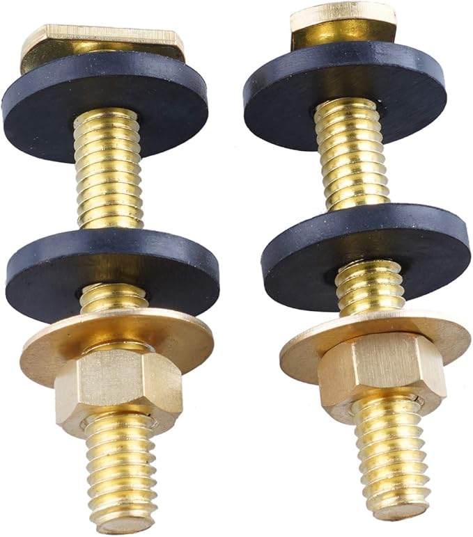 Hibbent Toilet Wax Ring Kit, Toilet Bowl Wax Ring with Brass Closet Bolts, Bolt Caps, PE Flange and Extra Retainers, Thick Wax Ring Gasket for Toilet Bowl- Gas, Odor and Watertight Seal