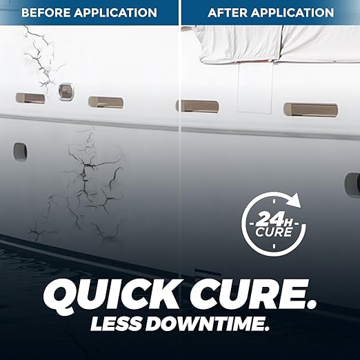 [Black] 5200 Marine Sealant for Boats & RVs-Fast-Cure (30 Mins), Waterproof, UV-Resistant, High-Bond Adhesive Sealant for Hulls, Decks,Fiberglass, Wood & Metal-Eco-Friendly, Low Odor Pond Sealant