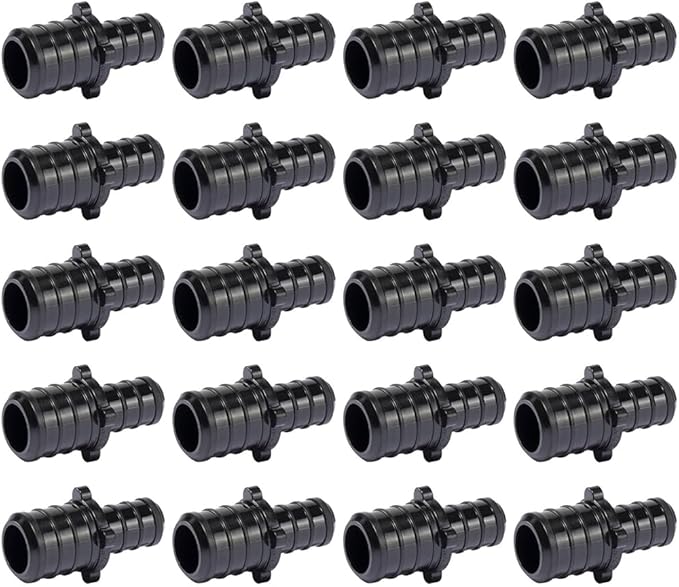 (Pack of 20) Topaipe 3/4-1/2 Inch PEX Poly Crimp Coupling, PPSU Crimp Coupling for Pipe, Plumbing Fittings, Poly Full Flow Fittings for PEX Tubing, ASTM F2159
