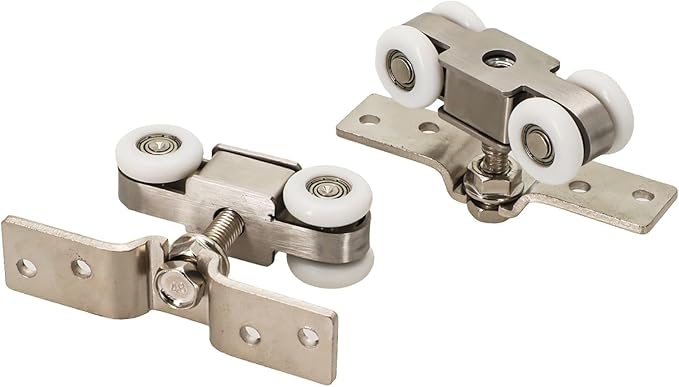 Sliding Door Track Hanging Rail, Stainless Steel Mute Push Pull Glass Door Guide, 1 Pair