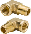 Legines 90 Degree Brass Street Elbow 1/2" NPT Male x 1/2" NPT Female Forged Pipe Fitting (Pack of 2)