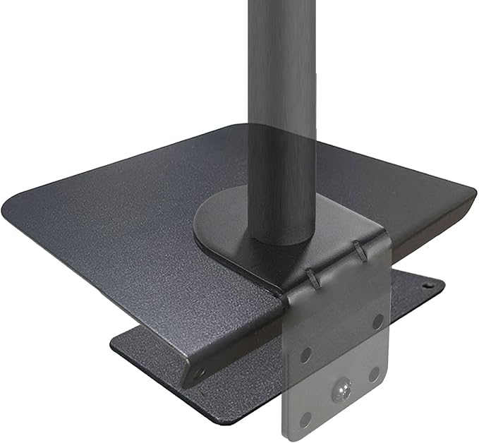 Steel Monitor Mount Reinforcement Plate，Monitor Arm Reinforcement Plate for Fragile Tabletop, Monitor Mount Reinforcement Plate Fits Most Monitor Stand C Clamp Installation (Black-2)