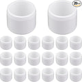 20 Pack 1" PVC Fittings End Cap, Furniture Grade 1 Inch PVC Pipe Fittings End Cap, UV Resistant, Fits SCH40 Pipe DIY Garden Shelves, Greenhouse, Shelf