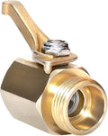 Underhill Garden Hose Shut Off Valve 3/4-Inch Hose Thread, Brass Hose Nozzle Connector, Attachment, Heavy-Duty Fittings, CV075H